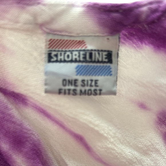 Tie Dye Festival Coverup w/ Artsy Floral Design - One Size Fits Most - Picture 8 of 8